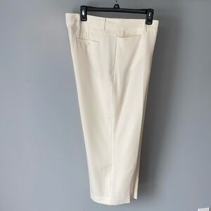Cream Color Fully Lined Cropped Dress Pants Sz 14